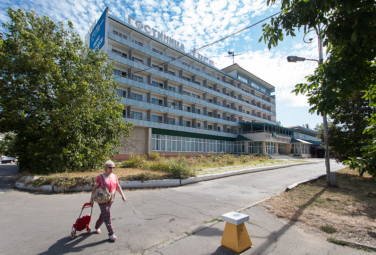 Soviet hotel Aist, in the centre of Tiraspol