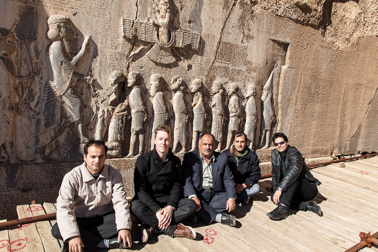 The famous Behistun inscriptions near Kermanshah. Only very few people in the world have ever been so close.
