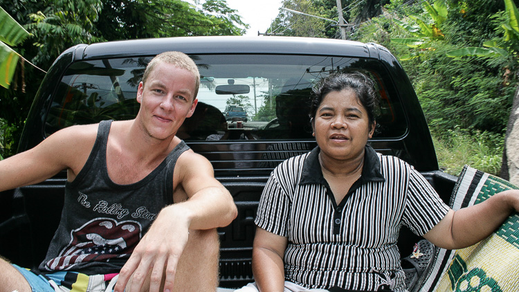 My first hitchhiking experience, back in 2009 on Ko Pha Ngan island, Thailand