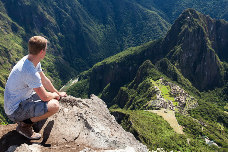 The Machu Picchu as seen from Montaña, I visited the place on my own, independently doing it the cheap backpacker way (photo taken from tripod)