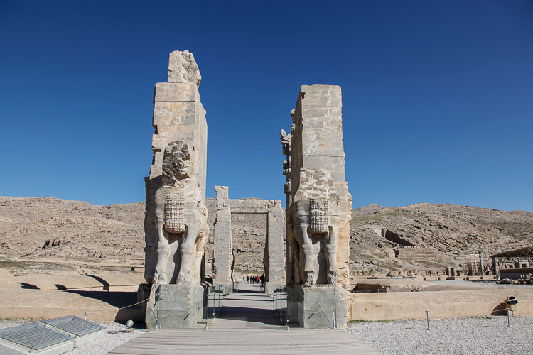 The entrance to Persepolis, an important archaeological site near Shiraz