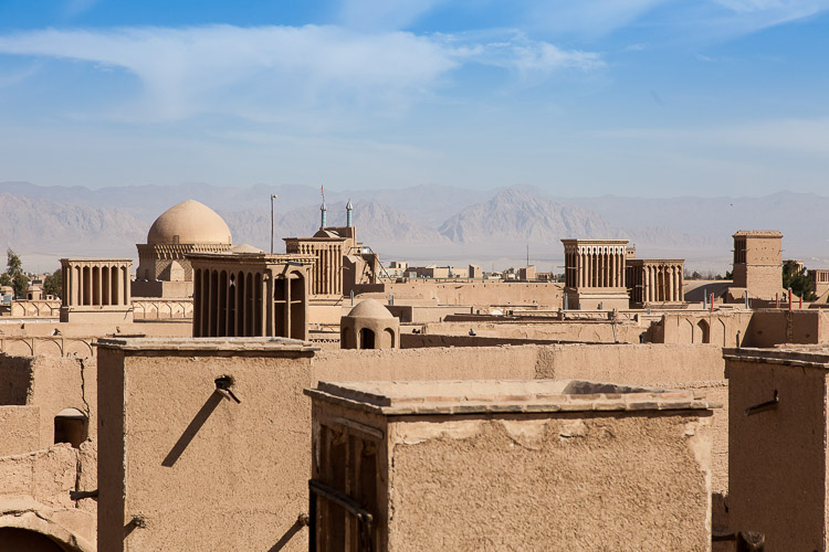 More wind towers in the city of Yazd.