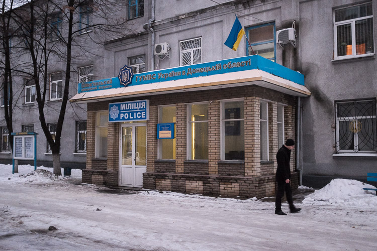 At this police station the takeover of Sloviansk by pro-Russian militants started on April 12th 2014.