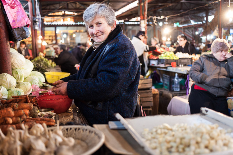 The market in Kutaisi offers a great opportunity to practice the language with the locals