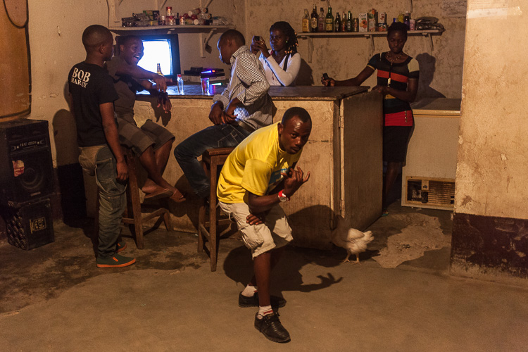 The roughest bar in Mozambique, the night before our military escort. We left it as soon as it filled up with drunk soldiers