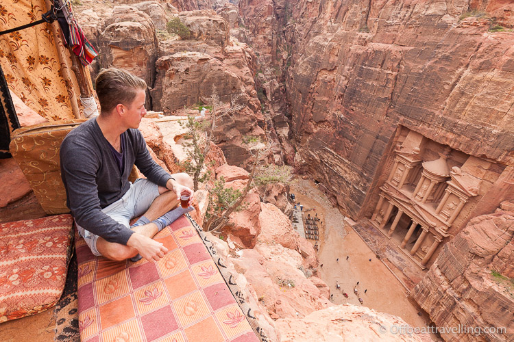 The ancient rose-red city of Petra, in Jordan.