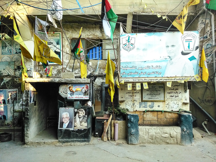 Inside a Palestinian camp in south Beirut, where people support among others Hezbollah and Syrian president Assad.