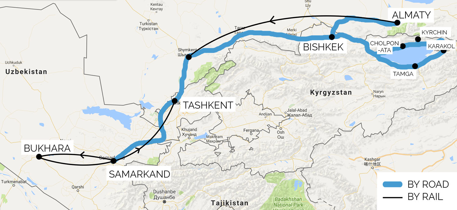 Route Central Asia