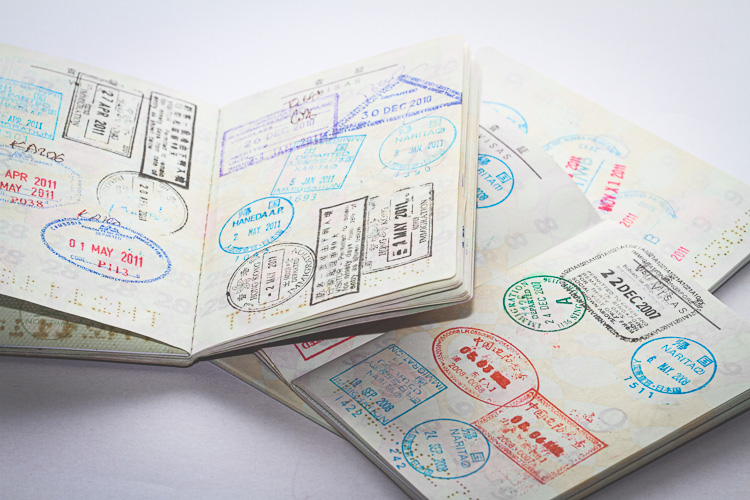 Passport stamps